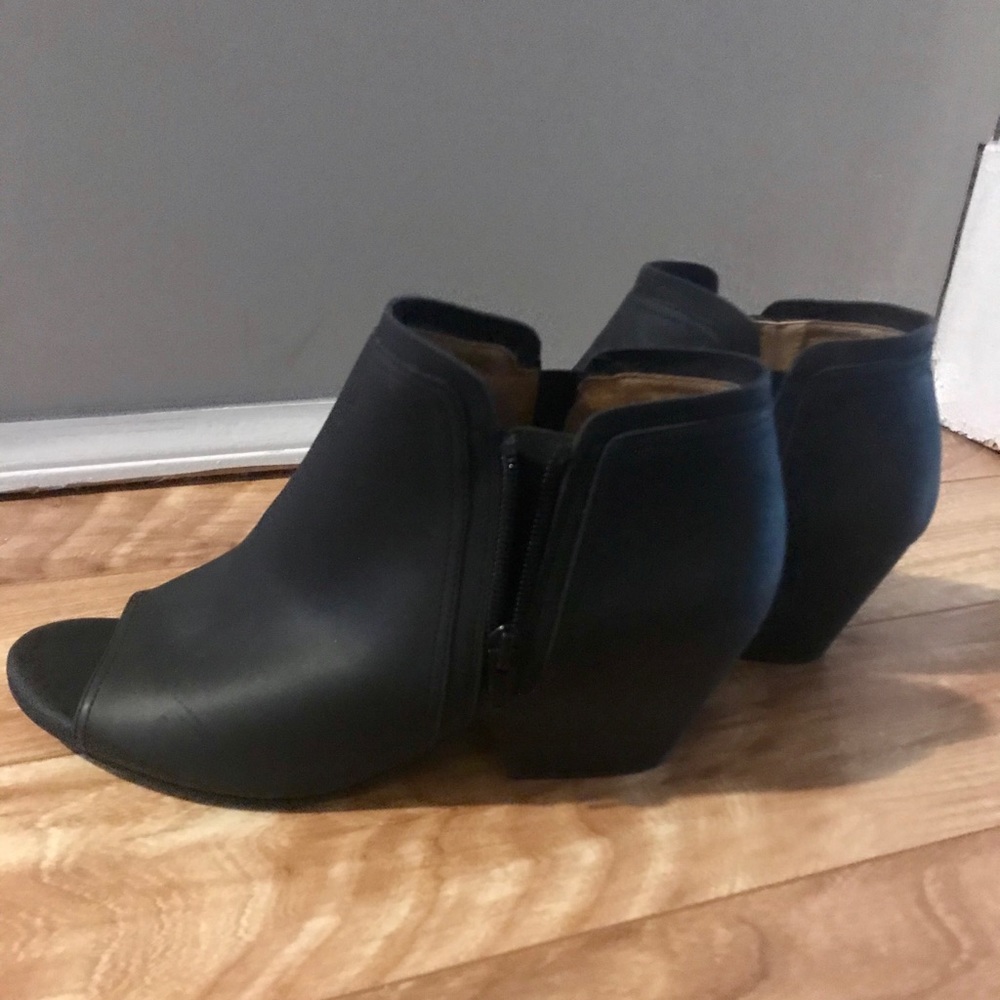 Peep toe booties
